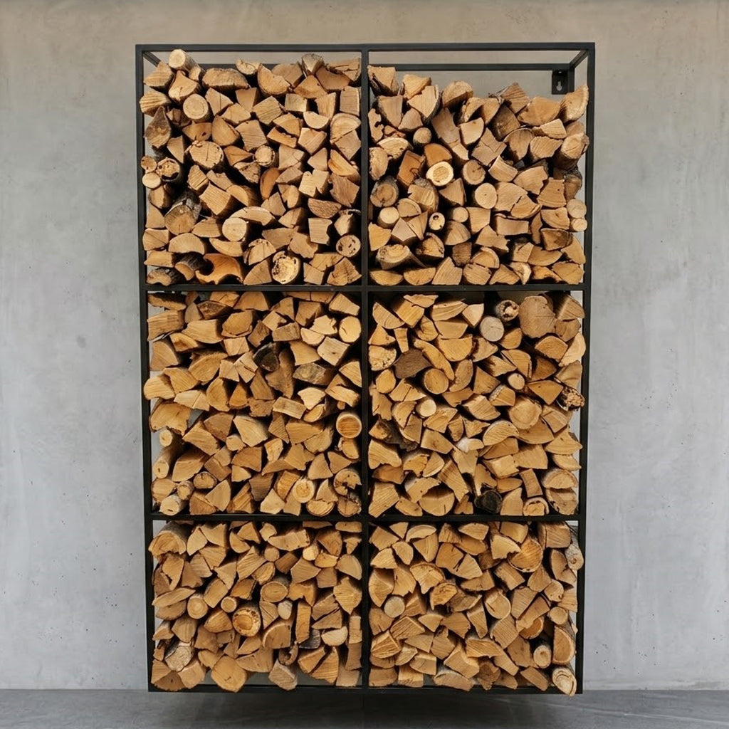 Wall-mounted Firewood Rack - Large unit Example