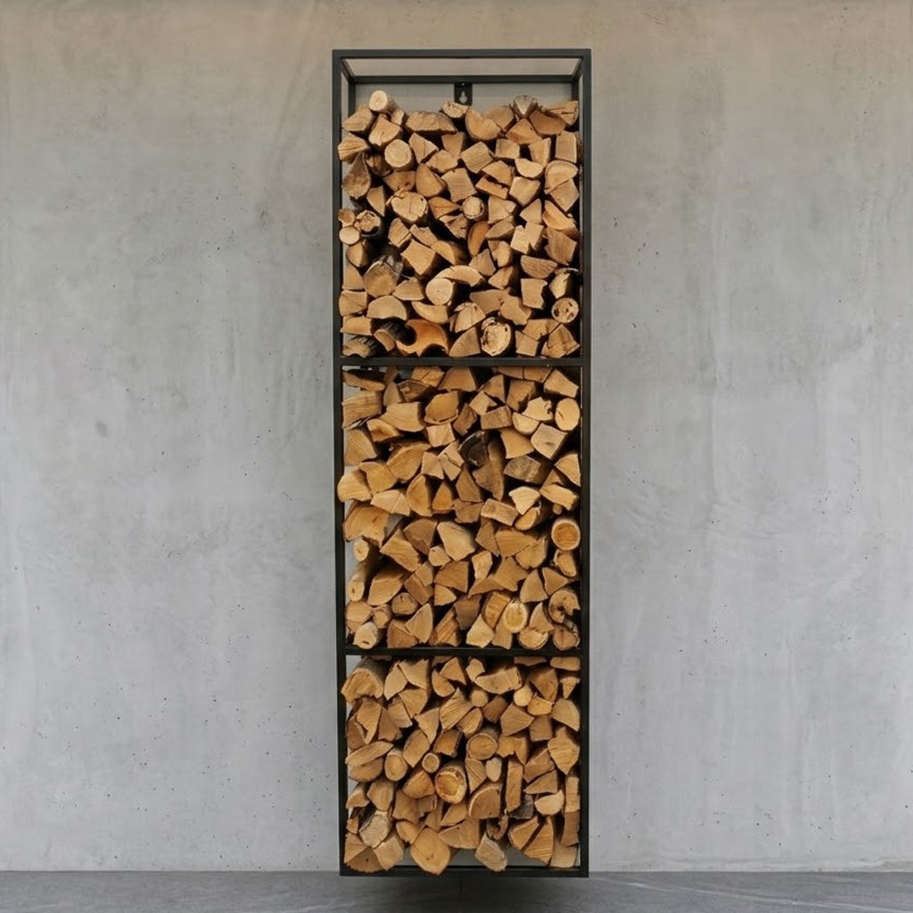 Wall-mounted Firewood Rack - Medium unit Example