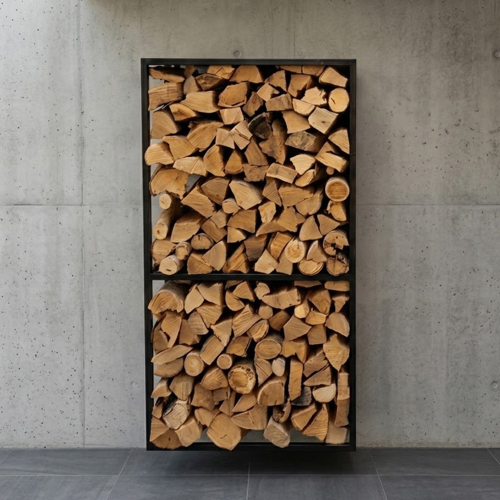 Wall-mounted Firewood Rack - Small unit Example