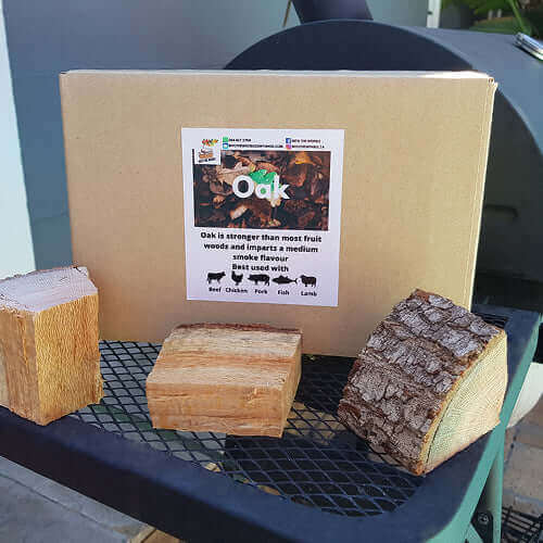 Smoking Wood | Oak Chunks | Sold per Single Box or more - Cape Town Firewood