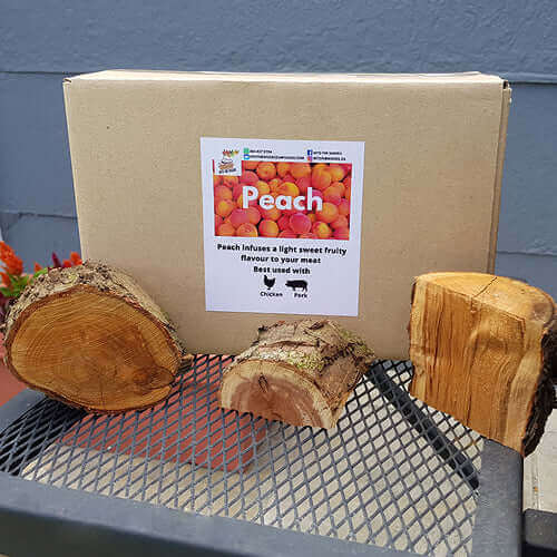 Smoking Wood | Peach Chunks | Sold per Single Box or more - Cape Town Firewood
